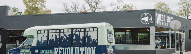 Craft Connection Bus outside West Side Brewery